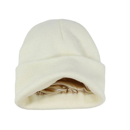 SatinShield | Cozy Warm Knitted Satin Lined Winter Hat 1