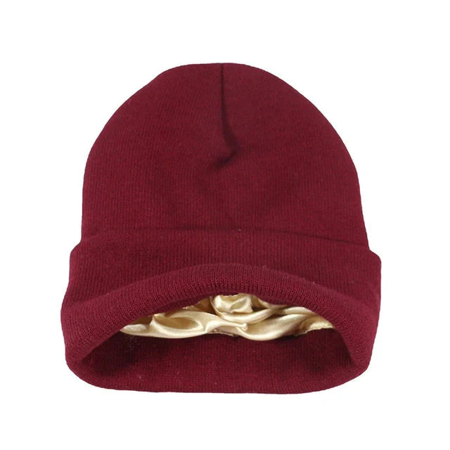 SatinShield | Cozy Warm Knitted Satin Lined Winter Hat 2