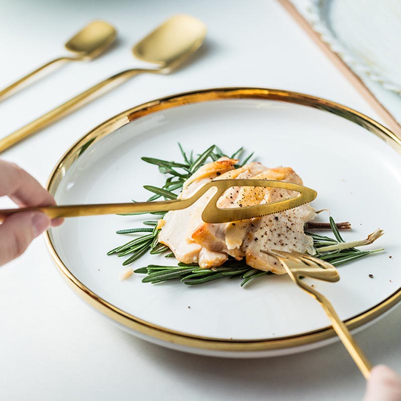 Modern Stainless Steel Flatware Dinner Set