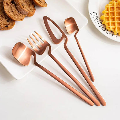 Modern Stainless Steel Flatware Dinner Set