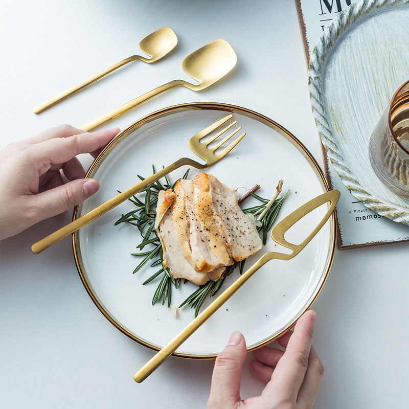 Modern Stainless Steel Flatware Dinner Set