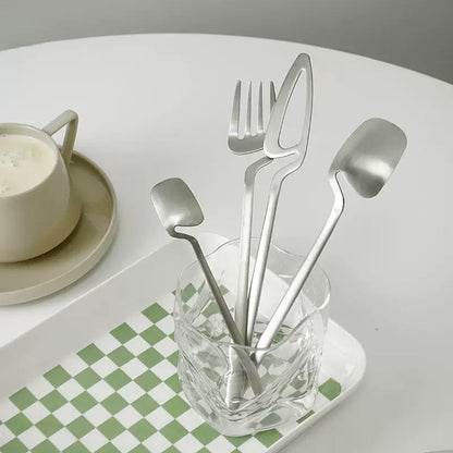 Modern Stainless Steel Flatware Dinner Set