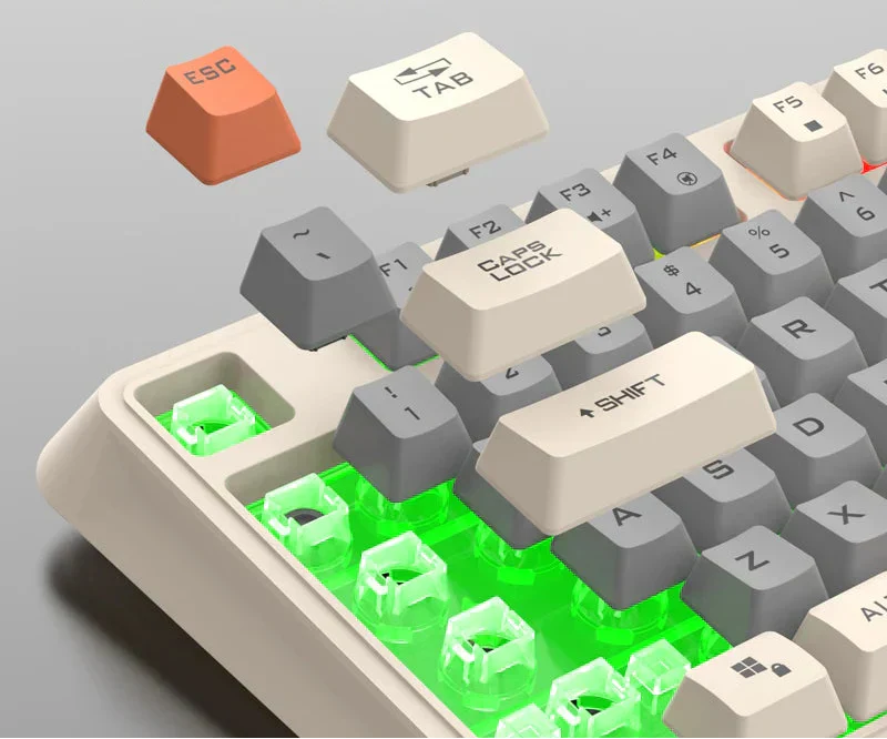 Gaming 94-Key LED Keyboard with Volume Control