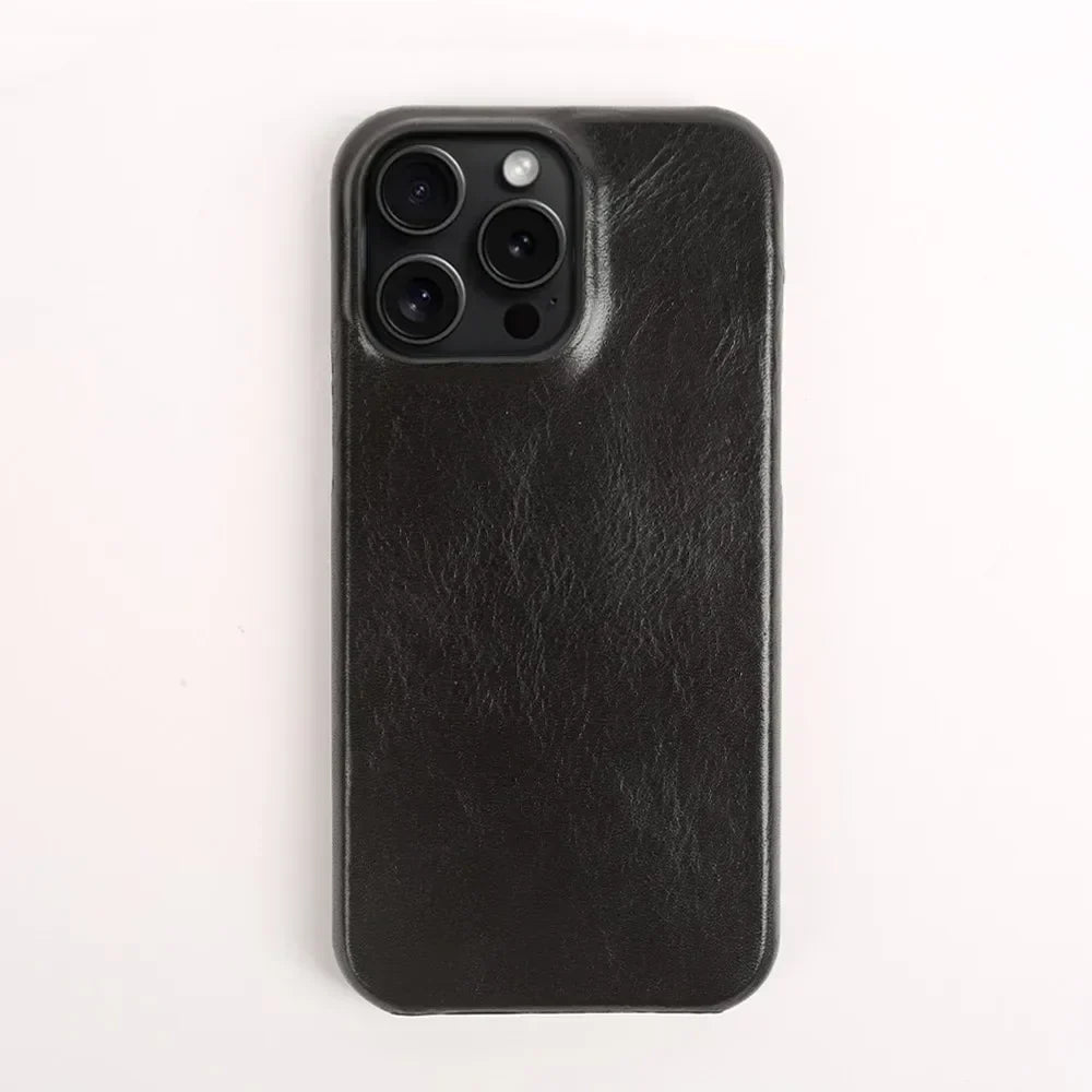 Premium Real Leather iPhone Cover Handcrafted Cowhide