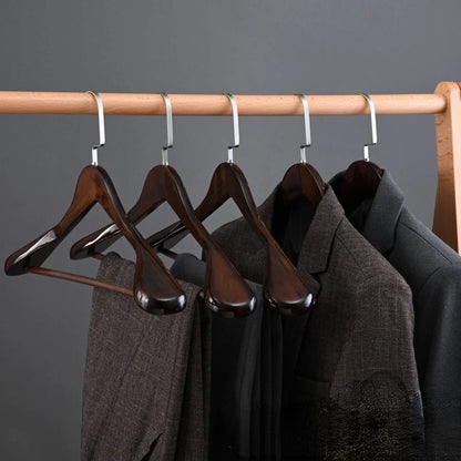 Strong Wooden Clothes Hangers With Metal Clips