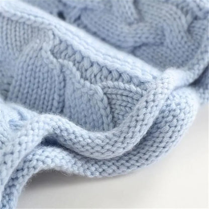 Warm High Neck Knit Sweater In Soft Fabric
