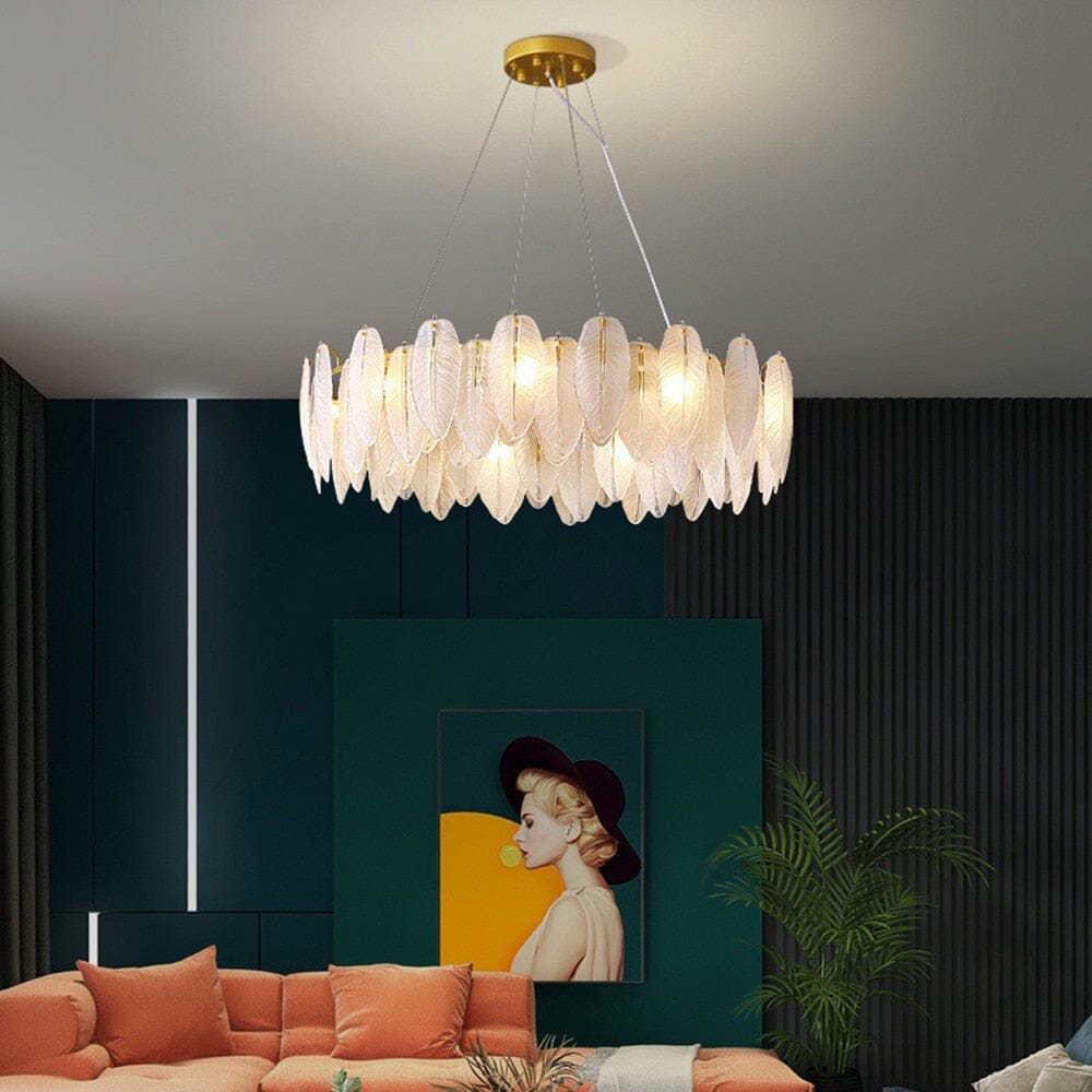 Luxury Feather Crystal Chandelier