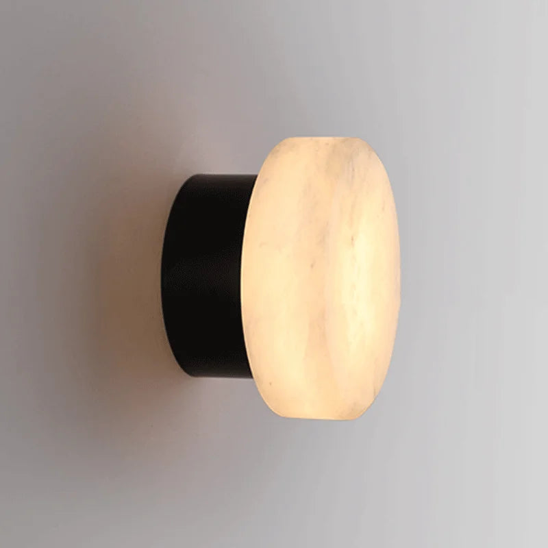 Elegant Marble Circular LED Wall Lamp for Home