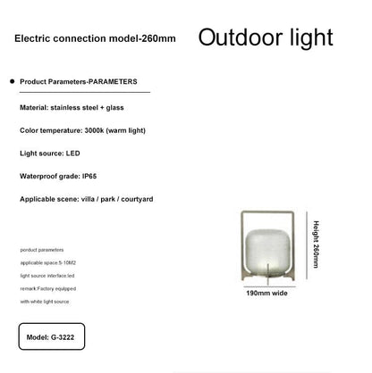 Outdoor Patio Lights Waterproof Steel And Glass