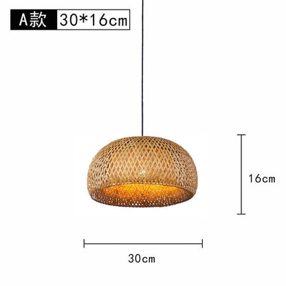 Natural Bamboo Hanging Light | Rustic Kitchen Pendant