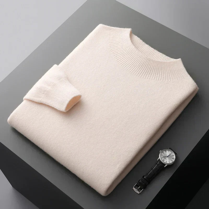 Warm Mens Merino Wool Crew Sweater