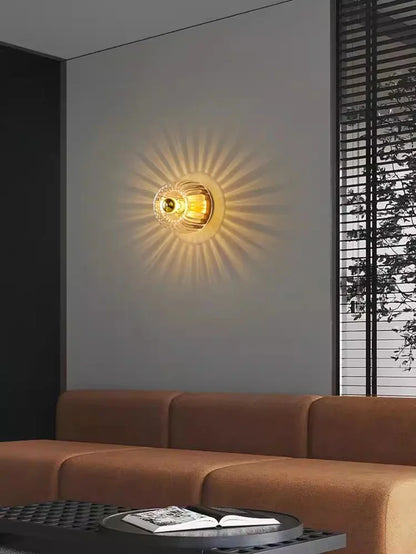 Scandinavian Glass Metal Wall Lamp