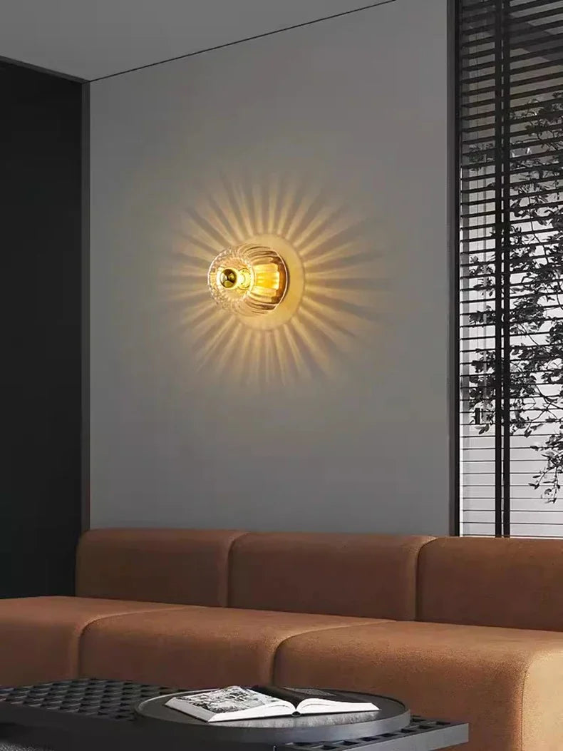 Sleek Glass Wall Lamp Modern Minimalist Lighting
