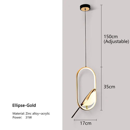 Modern Black Crystal Pendant Ceiling Light Fixture