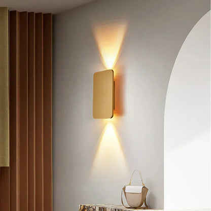 Modern Dual LED Wall Sconce Light in Black Finish