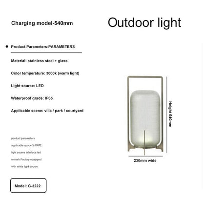 Outdoor Patio Lights Waterproof Steel And Glass