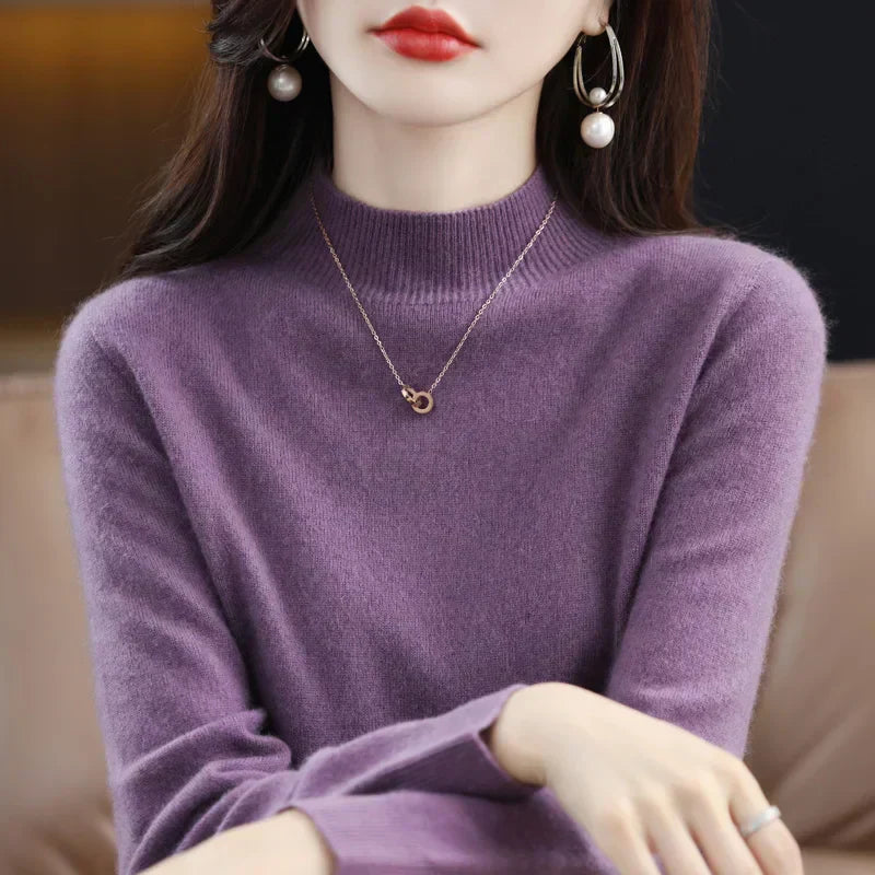 Soft Women's Merino Wool Crew Neck Sweater