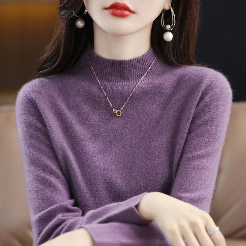Soft Women's Merino Wool Slim Fit Sweater