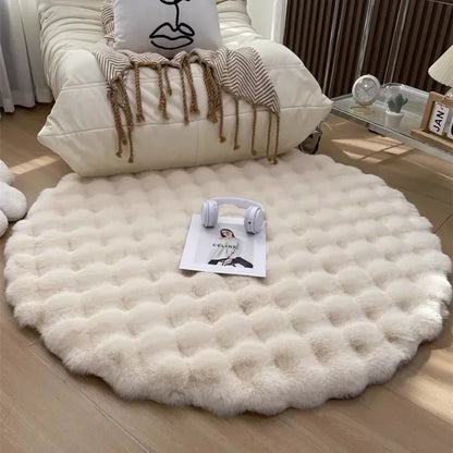 Soft Circular Rug in Scandinavian Design - Lusomart