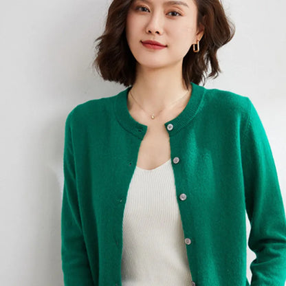 Cozy Cashmere Open Front Cardigan for Women - Lusomart