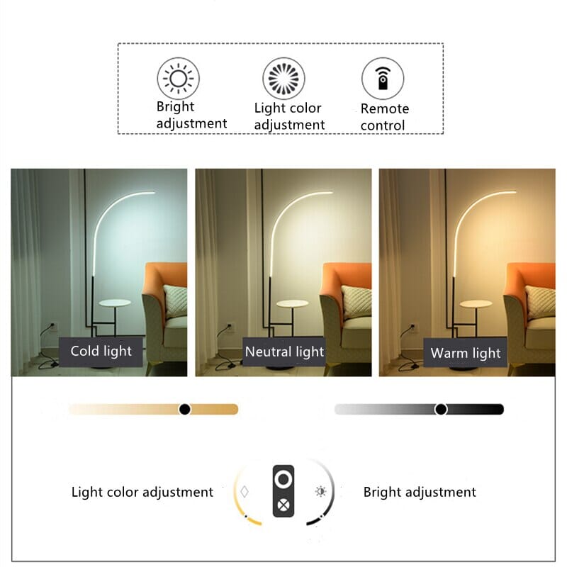 Elegant Floor Lamp with Stone Base