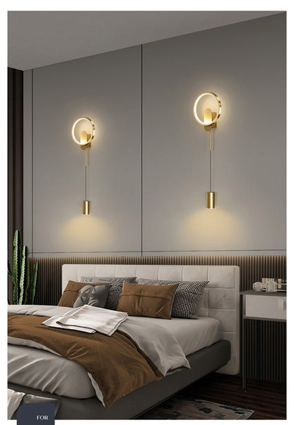 Contemporary Gold LED Wall Lamp 24W