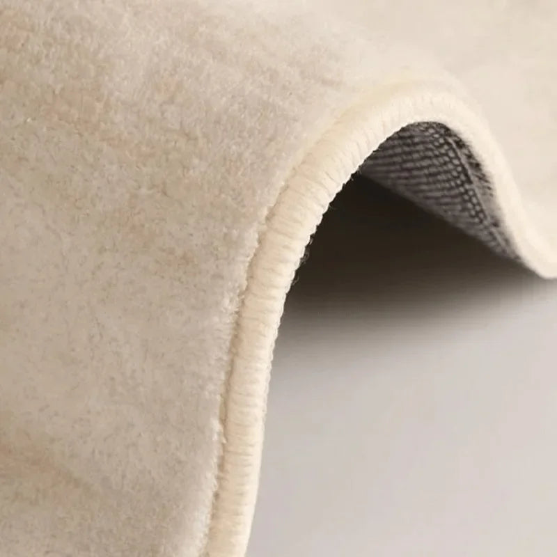 Beige Unique Shag Rug | Simple Anti-Slip Plush Mat