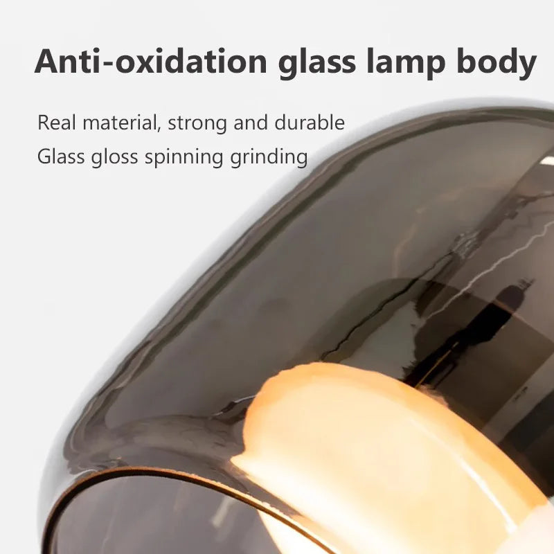 Sleek Glass LED Hanging Light Fixture