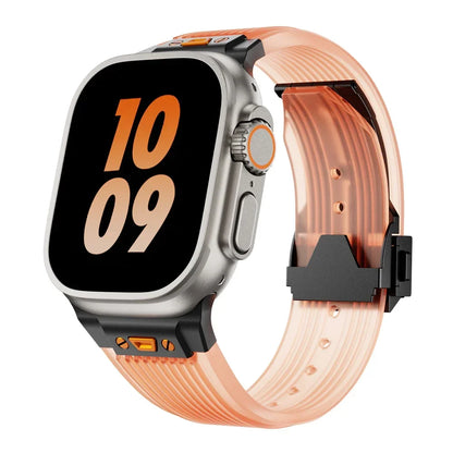 Soft Clear Apple Watch Silicone Strap Daily Wear