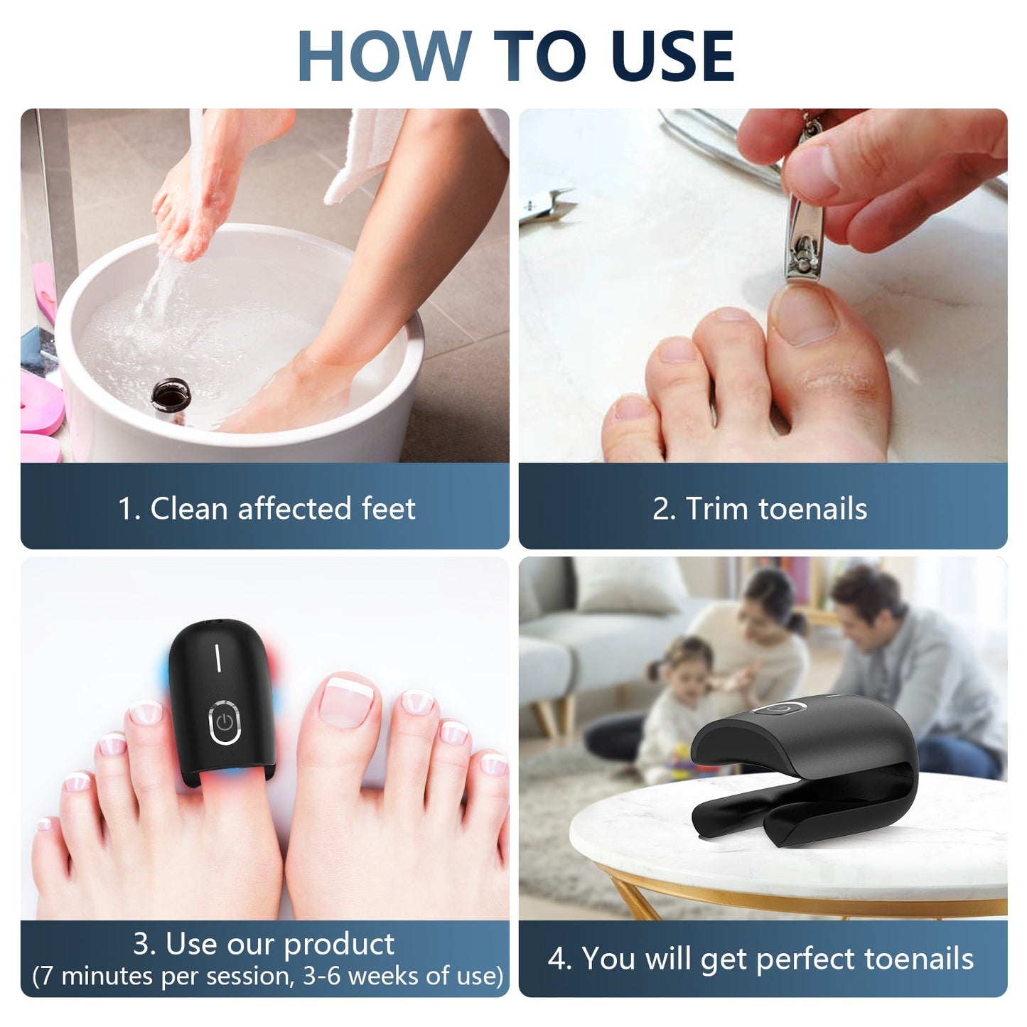 Fast Home Toenail Fungus Removal Laser Device