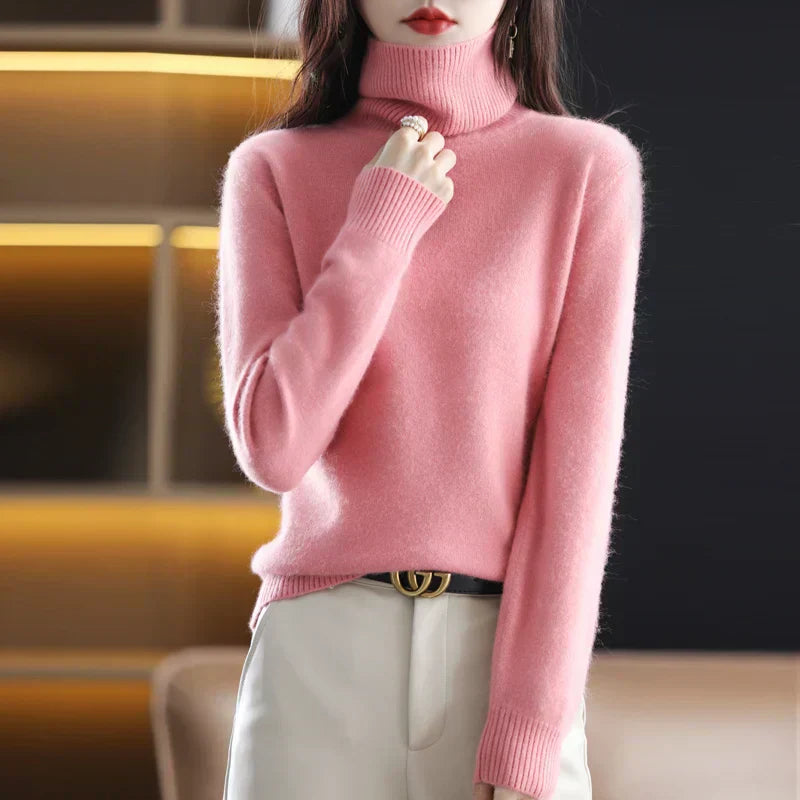 Luxurious Pure Cashmere Crew Neck Winter Sweater