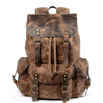 Durable Hiking Leather Backpack