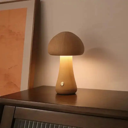 Soft Glow Mushroom LED Table Lamp with Dimmer