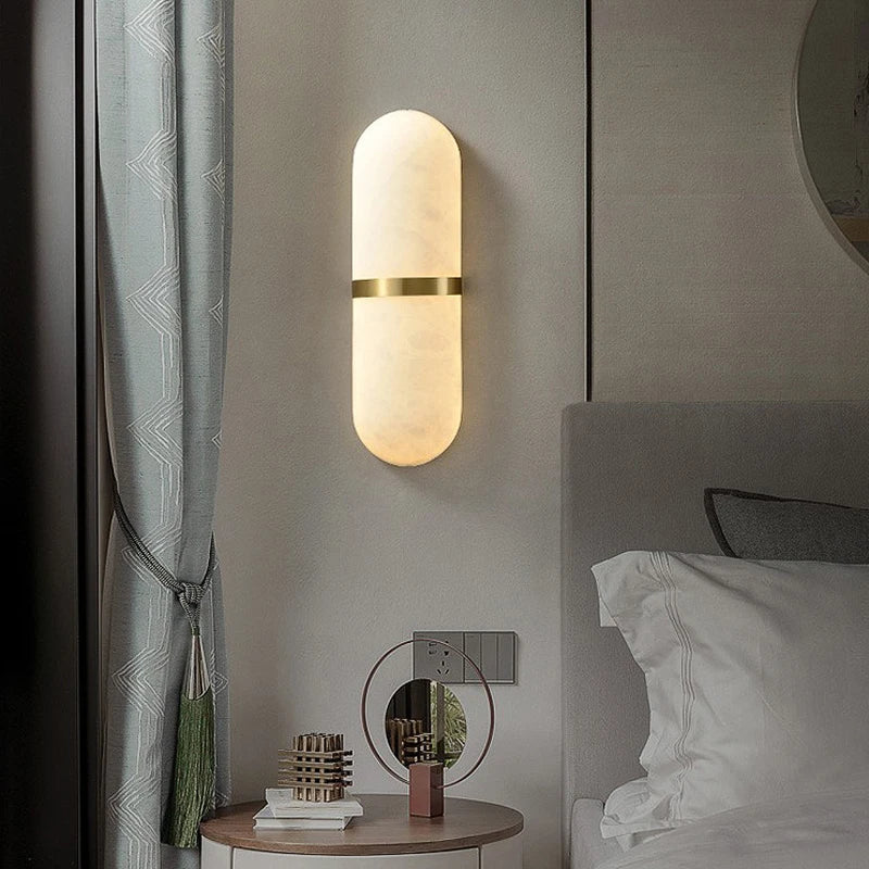 ScandiGlow – Minimalist Marble Wall Light for Contemporary Spaces 2