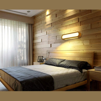 Rustic Wooden Wall Lamp With Soft LED Lighting - Lusomart