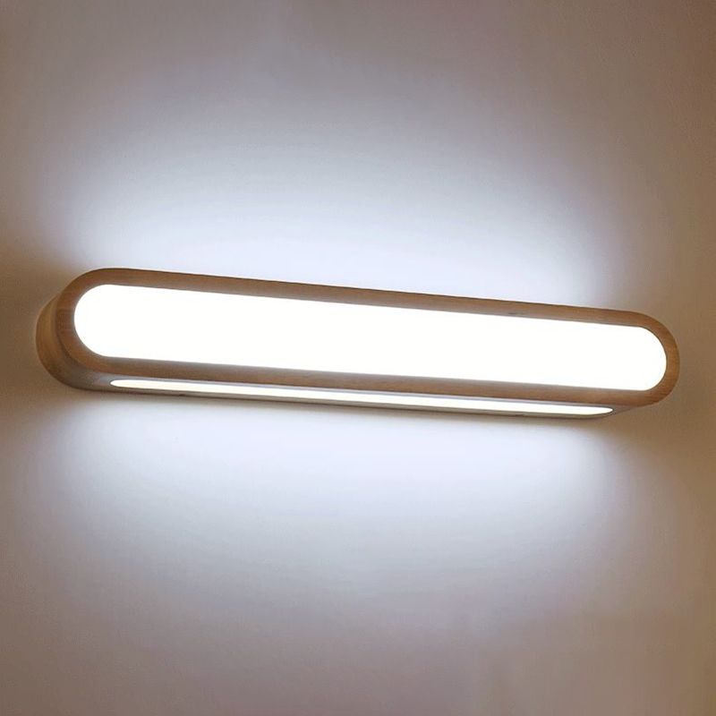 Rustic Wooden Wall Lamp With Soft LED Lighting