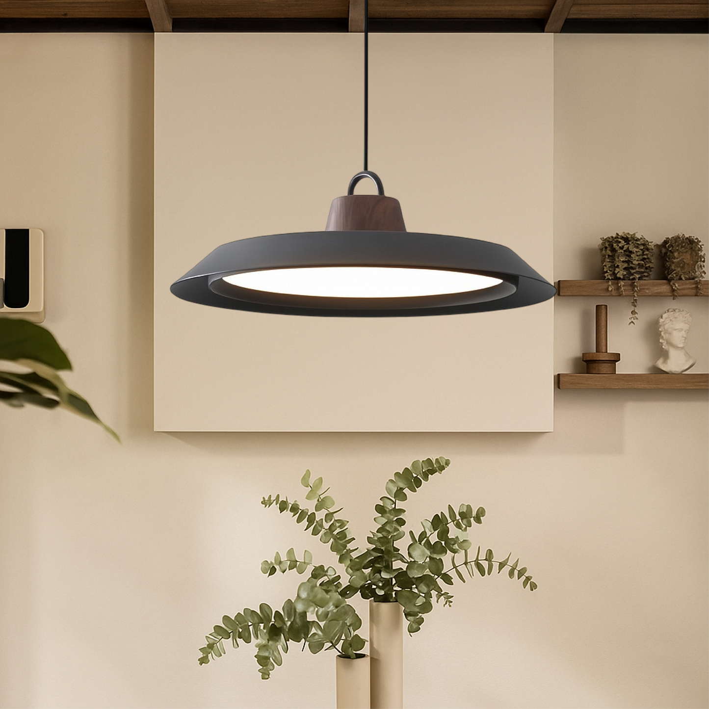 Rustic Wooden Hanging Light for Kitchen Dining