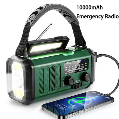 Portable Solar Crank NOAA Radio Power Bank Charger