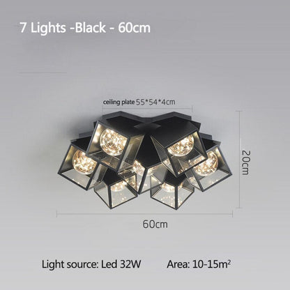 Elegant Glass Ceiling Lighting