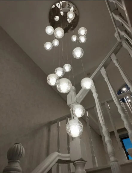 Luxury Crystal Pendant Light with Metal Frame