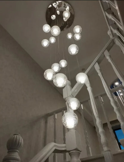 Luxury Crystal Pendant Light with Metal Frame