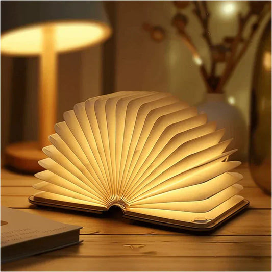 Portable Wooden LED Reading Light for Bedside Use - Lusomart