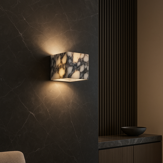 Elegant Marble Look Wall Light for Modern Homes - Lusomart