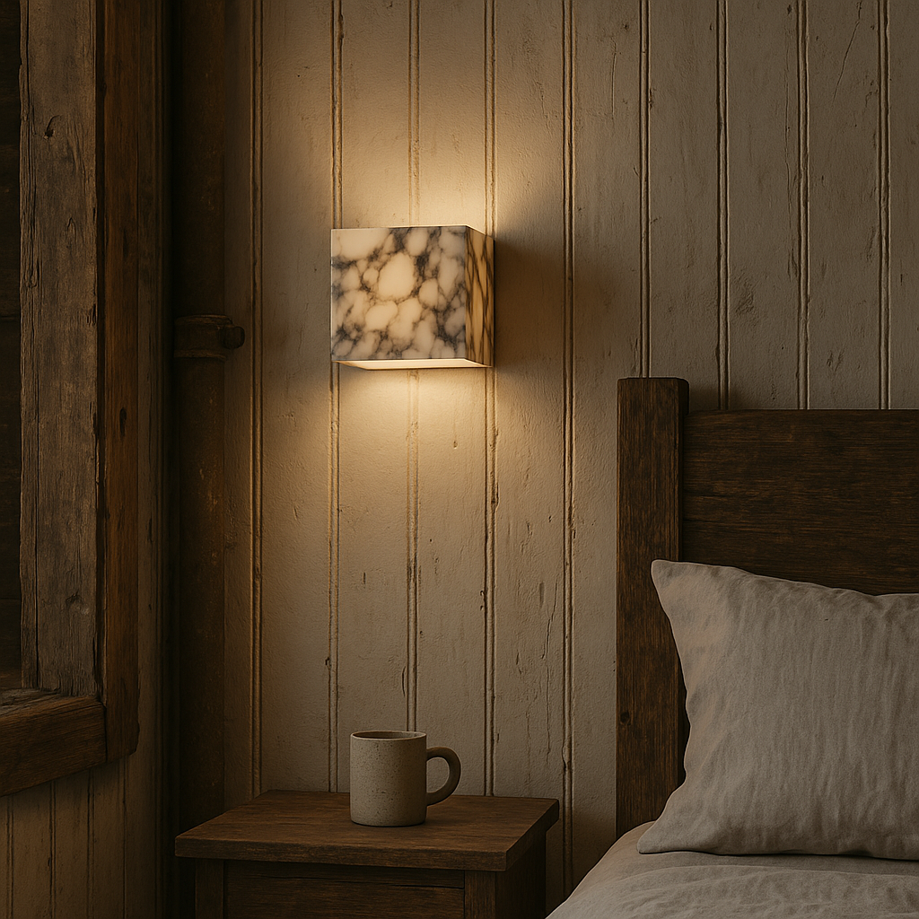 Sconiq | Elegant Marble Cube Wall Lamp for Modern Interiors 5