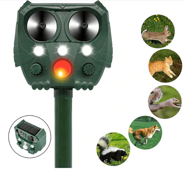 Motion Activated Outdoor Pest Repellent With LED Lights - Lusomart