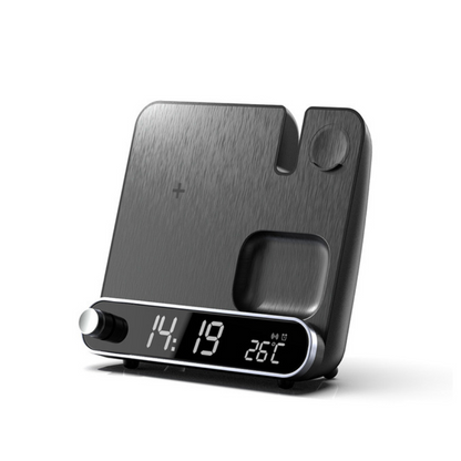 Compact 3-In-1 Wireless Charging Alarm Clock for iPhone