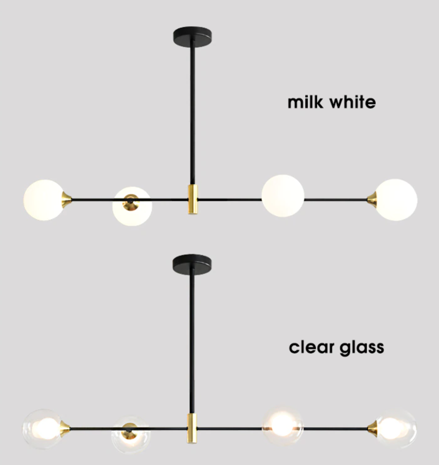 Sleek Glass Globe Pendant Light With LED Bulbs