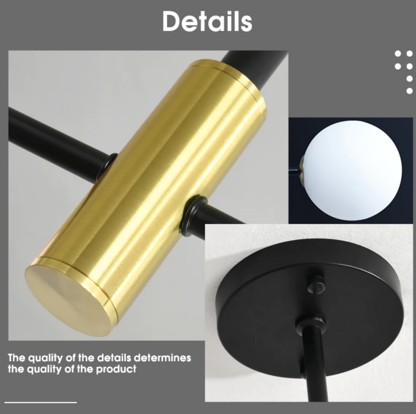 Sleek Glass Globe Pendant Light With LED Bulbs