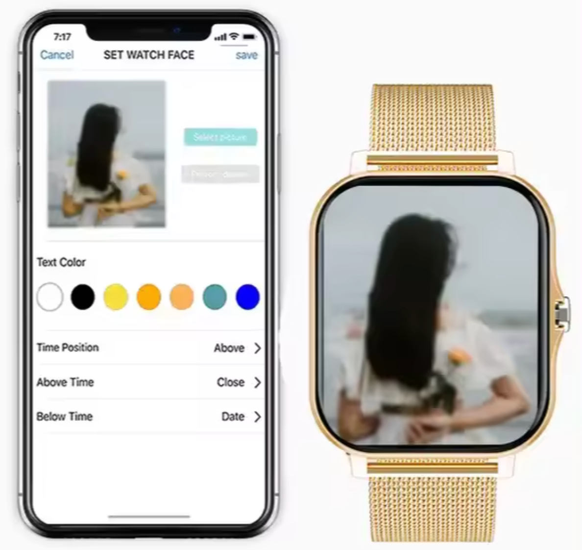 Slim Ladies Smart Watch With Key Functions