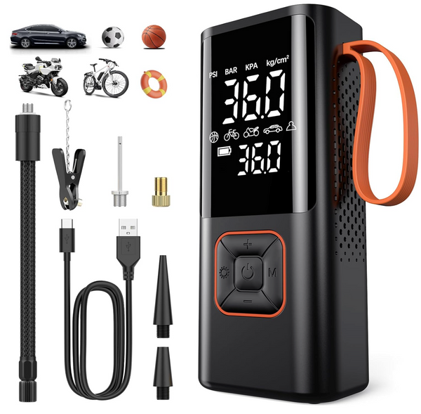 Portable Compact Air Compressor for Car, Bike, Ball - Lusomart